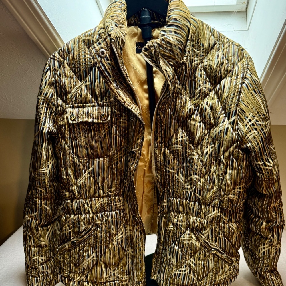 Vtg Y2K Baby Phat Black Satin Puffer Jacket Women’s XL Lined No Hood Hip Hop - Picture 5 of 11